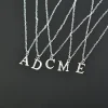colliers avec pendentifs en forme de lettres de l'alphabet anglais pour femmes, couleur argent, bijoux en métal, chaîne initiale simple, ras du cou