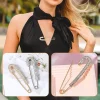 broches tendance en strass pour femmes, 4 pièces, grandes épingles de sûreté, épingle à la mode pour bricolage, jupes artisanales, vêtements, accessoires de bijoux