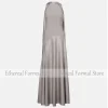 robe de soirée grise élégante pour femmes, gaine de mariage, robe de soirée formelle, longueur cheville, robe de bal, sans manches, arabie saoudite
