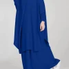 femmes 2 pièces jilbab ensembles longue khimar + jupe ensembles robe hijab eid musulman prière vêtement abaya à capuche ramadan robe islamique niqab