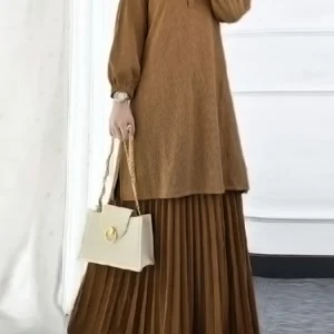 ZANZEA automne musulman deux pièces ensembles femmes tenues décontracté à manches longues hauts ensembles de robe Abaya costume dubaï Hijab survêtement 2025 ZANZEA automne musulman deux pièces ensembles femmes tenues décontracté à manches longues hauts ensembles de robe Abaya costume dubaï Hijab survêtement 2025