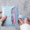mini portefeuille pochette imprimé crocodile, porte carte de crédit court, porte cartes et porte monnaie pour femmes
