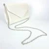 mini sac à main enveloppe en cuir brillant doré pour femme, sac à bandoulière jocrossbody de luxe pour fille, portefeuille pour téléphone portable blanc, mode pour femme