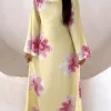 femmes arabe eid musulman dubaï abaya robe de luxe mode fleur imprimé robe longue caftan robe femme africain islam vêtements kebaya