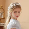 bandeau élégant pour filles, imitation de perles, coiffure pour bébés filles, couronne de fleurs, guirlande de mariée, cerceau de tête, bandeaux de mariage