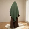 hijabs d'été pour femmes musulmanes, écharpe traditionnelle douce et unie, khimar, une couche extensible, fente douce, chador traditionnel à fermeture éclair, 2025