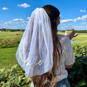 1pc voile de mariage élégant pour douche nuptiale voile de mariage court peigne à cheveux voile pour plage mariage demoiselles d&rsquo;honneur voile