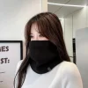 Écharpe snood unisexe en cachemire solide pour hommes et femmes, anneau de cou, optique chaude, mode hivernale
