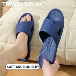 Pantoufles confortables pliables EVA, légères, pour hôtel, voyage, salle de bain, antidérapantes, chaussures plates d&rsquo;intérieur pour la maison, couple, nouvelle collection