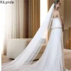 image réelle blanc ivoire voile de mariage une couche doux tulle voile de mariée tête voiles accessoires de mariage avec peigne