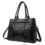 Sac à main femme – sac à main vintage avec bandoulière amovible – fermeture éclair, sac de travail et de voyage – durable