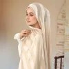 Strass froissé mousseline de soie Hijab écharpe pour femme musulman Hijabs Satin fil écharpe été respirant musulman écharpe pour Ramadan
