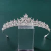 diadèmes en cristal strass pour femmes, bijoux de cheveux de mariée, accessoires de cheveux de mariage, couronne de princesse, bandeau de fête reine