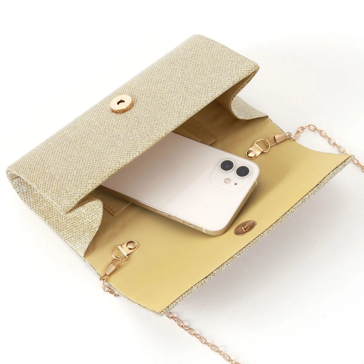 pochette : sac de dîner pour femme, sac de soirée plissé éblouissant et scintillant, sac à bandoulière à fond rond