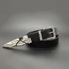 Ceintures de taille à boucle incurvée argentée irrégulière unisexe Punk Y2K Rock Street Jeans sangle de luxe concepteur Cinturones Para Hombre ceintures