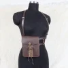 ceinture de taille pour femmes avec sac de taille rétro, adaptée au larp, ensemble de costumes de cosplay en simili cuir