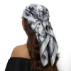 foulard de tête femmes marque de luxe carré 90*90 cm foulard en soie satin bandana cheveux doux foulard hijab foulards de cheveux pour dames