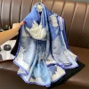 foulard en soie de luxe espagnol, marque de styliste ombrée, gros pétales, châles floraux, pashmina, enveloppes pour dames, foulard musulman, hijab, sjaal, 2023