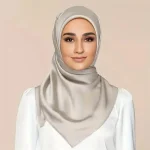 Foulard carré en Satin de soie 90 pour femme musulmane, couleur unie, châles Hijab, mode Simple, Turban islamique