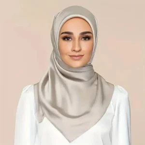 Foulard carré en Satin de soie 90 pour femme musulmane, couleur unie, châles Hijab, mode Simple, Turban islamique Foulard carré en Satin de soie 90 pour femme musulmane, couleur unie, châles Hijab, mode Simple, Turban islamique