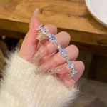 Bracelet à la mode incrusté de Zircon plaqué argent avec Design de Niche, accessoires de Bracelet de bijoux de luxe légers pour femmes