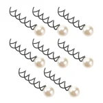Pinces à cheveux en perles pour femmes, 10 pièces, épingle à cheveux pour dames, bobine en spirale, mariée