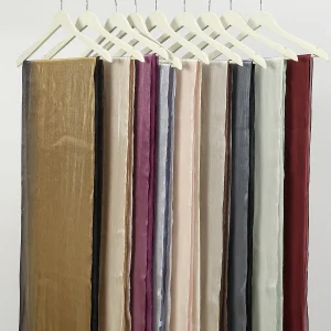 Écharpe Hijab en Satin de soie froissé dégradé, châle solide pour femmes musulmanes, écharpe en fil de qualité supérieure, Turban islamique pour Ramadan