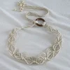 ceinture tressée bohème faite à la main pour femme, perles, nouée, glands, taille, environnement 3 couleurs, sangle, robe de mode, ceinture fine, 125cm