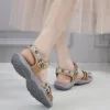 2025 nouveau printemps/été sandales de sport imprimé 36 42 grandes sandales pour femmes chaussures d'été bout ouvert confortable femme chaussures pour femmes
