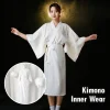 kimono japonais juban robe intérieure femmes yukata blanc longue robe de bain adulte intime kimono vêtements intérieurs doublure avec ceinture cosplay