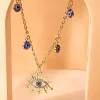 Collier élégant en cristal mauvais œil pour femmes et filles, bijoux cadeaux de fête, Festival