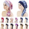 Femmes musulmanes Hijab Cancer chimio casquettes fleur impression Turban casquette perte de cheveux foulard élastique musulman Hijab écharpe chapeaux Femmes musulmanes Hijab Cancer chimio casquettes fleur impression Turban casquette perte de cheveux foulard élastique musulman Hijab écharpe chapeaux
