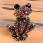 Strass grenouille crapaud broche mode petit Animal broche rétro Style européen et américain Corsage bijoux broches
