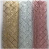 Tissu Brodé à Paillettes en Dentelle pour Femme, Robe de Mariée à la Mode, Bricolage, Maille