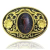 accessoires pour jeans avec boucle de ceinture scorpion animal à motif floral en alliage d'or