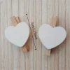 pinces à linge en bois en forme de cœur, 50 pièces, mini pinces décoratives pour l'artisanat de bricolage, cadeaux de mariage, présentoirs photos et décoration de la maison