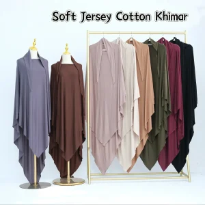 Jersey coton Khimar femmes musulmanes longue Hijab écharpe Eid Djellaba Ramadan Islam vêtements prière vêtement Burqa Niqab Abaya Robe nouveau