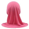 hijab islamique pour enfant fille arabe, turban musulman, foulard, châle, casquette solide, adapté aux enfants de 2 à 6 ans, vêtement direct instantané