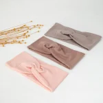 Yoga coton biologique femmes filles bandeaux élastique torsion cravate bandeaux creux Turban chapeaux enfants chapeaux cheveux accessoires