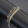 bracelet de style marin pour femmes, bohème, chaîne multicouche, canadette, perles de cadres faites à la main, réglable, cadeau rapide pour petite amie
