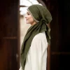 foulard musulman pour femmes, hijab tendance, couverture complète, tissu premium respirant, couleur à la mode, texture douce, facile à assortir
