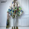 winyi kimono avec ceinture pour femmes, cardigan imprimé, style boho, élégant, maxi, sexy, vêtements de plage, couverture africaine, robes de soirée, abaya