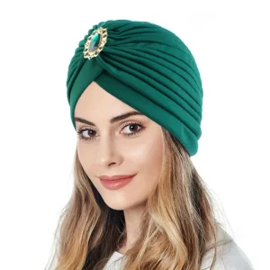 Nouvelles femmes perles noeud torsion Turban bandeaux casquette instantanée Hijab avec casquette chapeaux décontracté Streetwear femme musulman indien chapeau