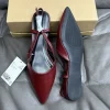 chaussures plates pointues pour femmes, robe élégante, slingbacks, peu profondes, grande taille, confortables, luxe, dames, mode de créateur, automne, 2024
