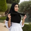 nouveau modal musulman hijab casquette sangle bouton instantané sous capuchon tête enveloppement pour les femmes intérieur couleur unie réglable élastique islam turban