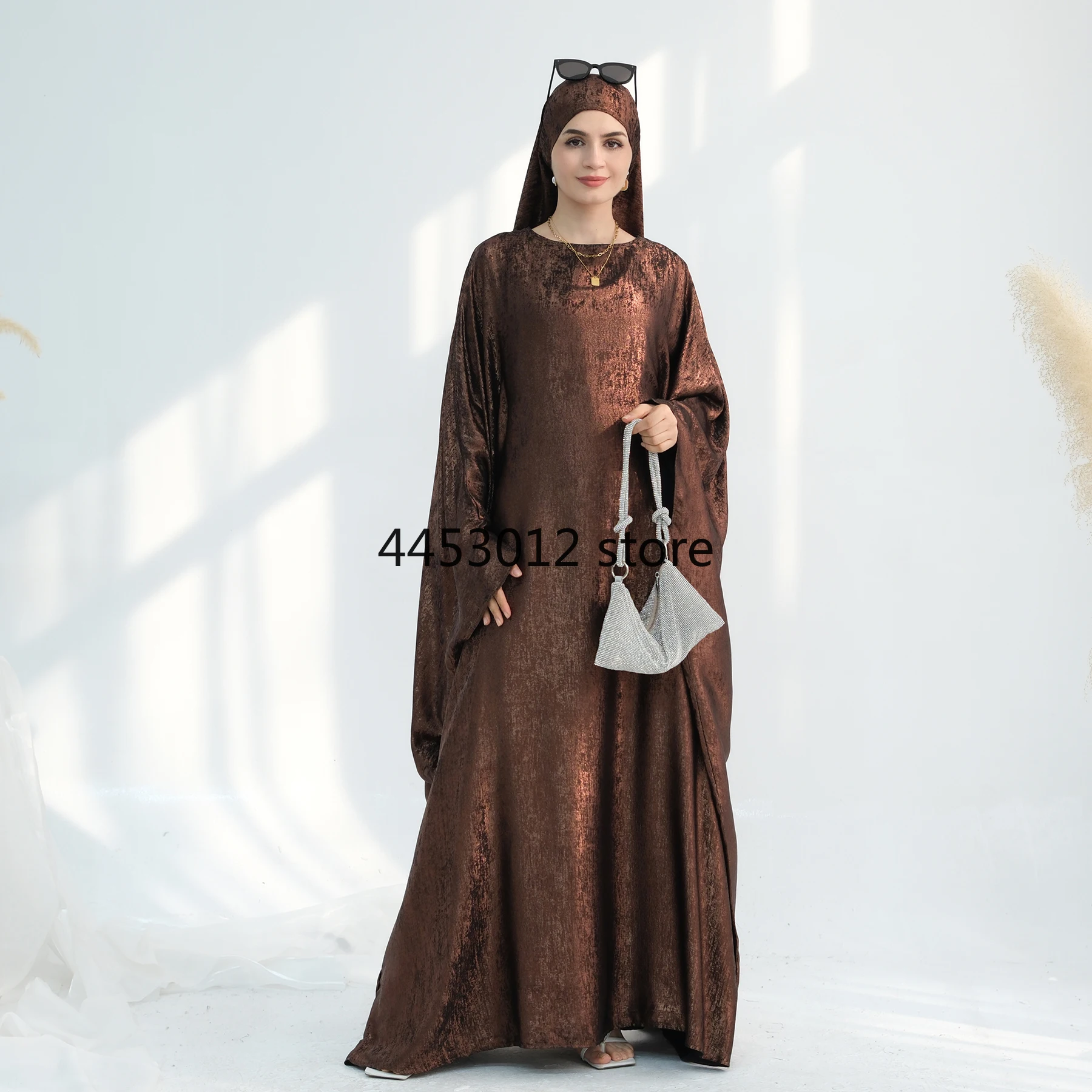 robe caftan islamique hijabi avec écharpe châle, robe abaya musulmane pour femmes, dubaï, saoudien, marocain, turquie, ramadan, eid