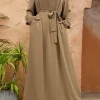 abaya robe longue musulmane avec poches pour femme, couleur unie, arabie saoudite, turquie, dubaï, nouvelle collection