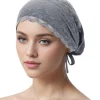 femmes musulmanes chapeau intérieur hijab écharpe dentelle casquette turban chapeaux sous écharpe islam ninja fleur foulard enveloppement bonnet perte de cheveux couverture