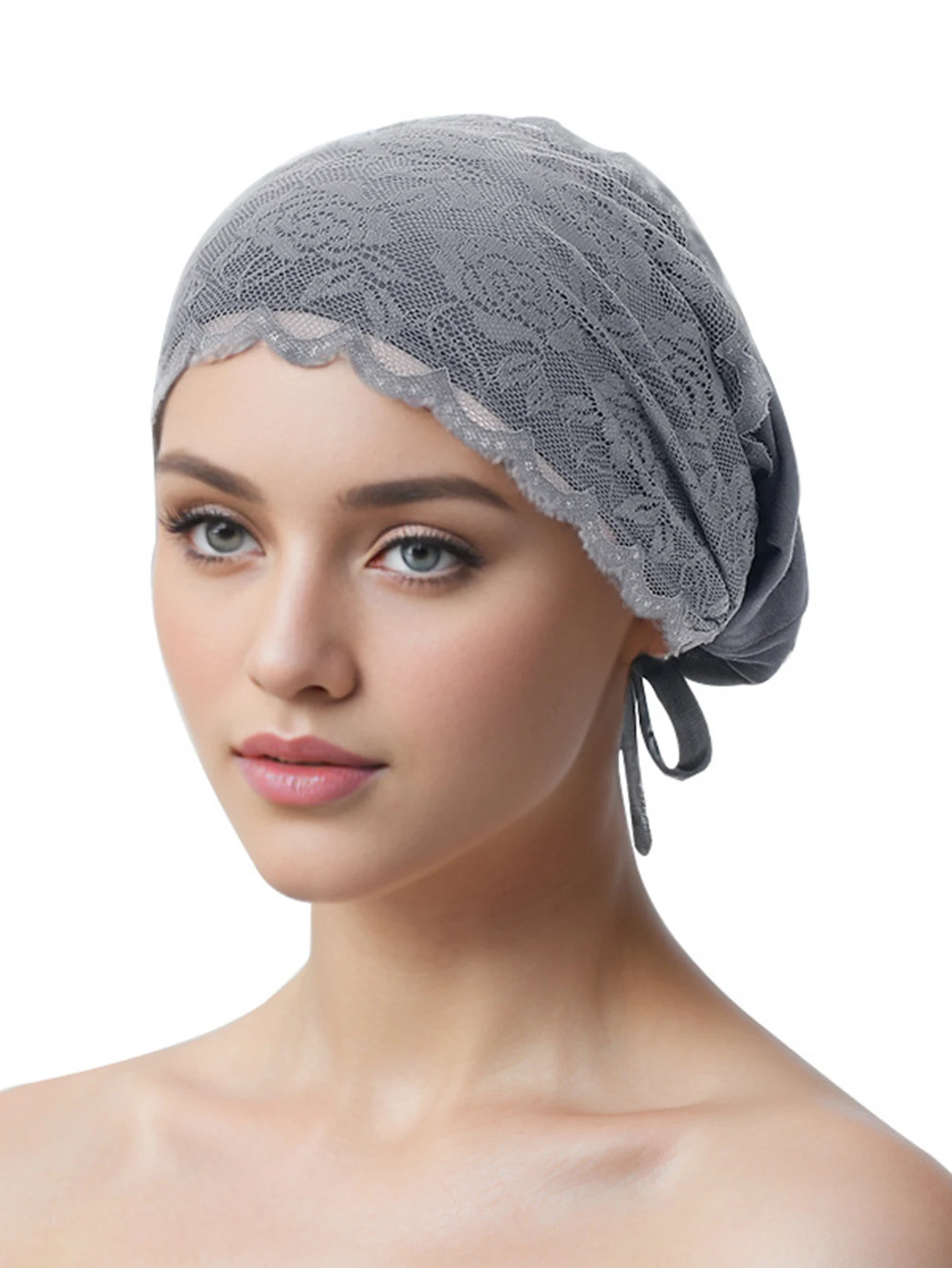 femmes musulmanes chapeau intérieur hijab écharpe dentelle casquette turban chapeaux sous écharpe islam ninja fleur foulard enveloppement bonnet perte de cheveux couverture