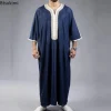 nouveau 2026 mode musulmane abayas pour hommes patchwork broderie longue robe saoudienne arabe caftan mâle jubba thobe islamique marocain abaya